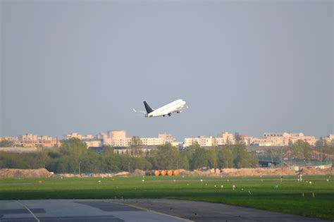 Premium Photo | Plane taking off airport