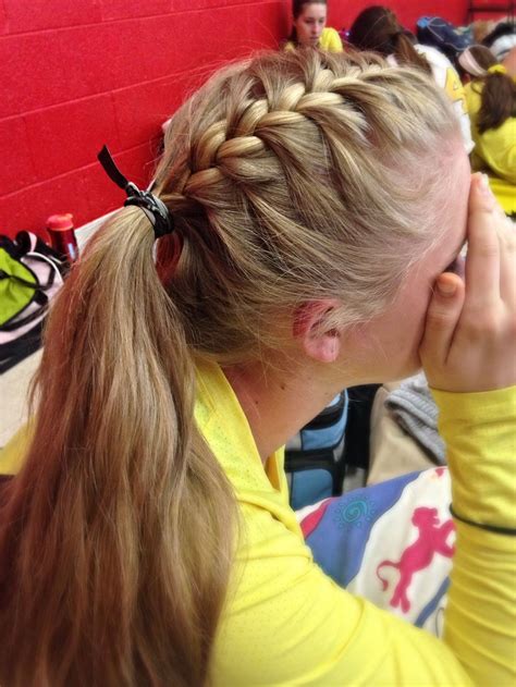 Volleyball hair Track Hairstyles, Softball Hairstyles, Lazy Hairstyles ...