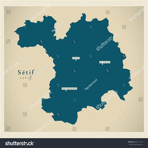 Modern Map - Setif Dz Stock Vector 365111135 : Shutterstock