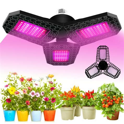 60W LED Grow Light Bulb, EEEkit 144 LED Plant Light Bulb E27 Full ...