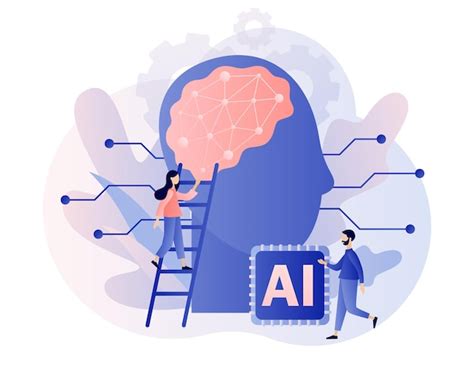 Premium Vector | Artificial intelligence concept AI machine learning analysis information ...