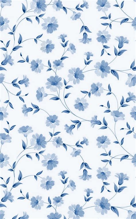 Blue Floral Wallpaper | Beautiful Flower Pattern