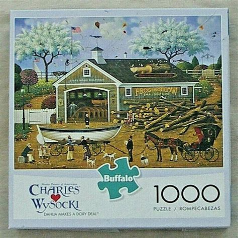 LOT OF 8 CHARLES WYSOCKI JIGSAW PUZZLES - 1000 PIECES - ALL COMPLETE ...