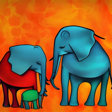 Elephants Abstract Art - Mohit184 - Digital Art, Animals, Birds, & Fish ...