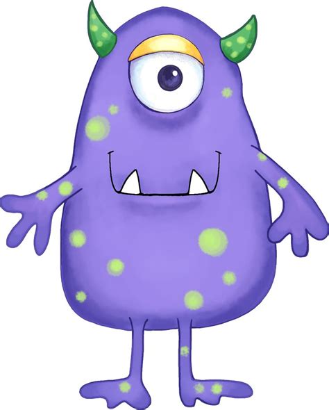 Your Free Art: Cute Blue, Purple and Green Cartoon Alien Monsters! www.yourfreeart.net printable ...