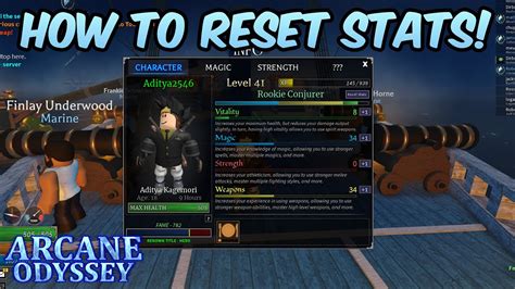 Arcane Odyssey How To Reset Stats! | Roblox Arcane Odyssey Stat Reset ...