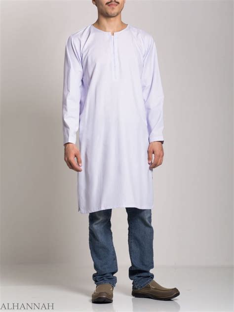 Men's Solid Color Kurta Shirt with Button up Front - Soft Cotton | ME718 | Alhannah Islamic Clothing