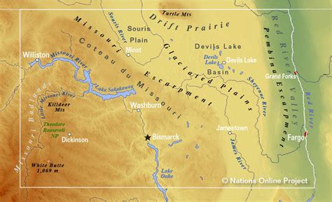 Revocación Miserable Llanura capital of north dakota map difícil tubo respirador ácido