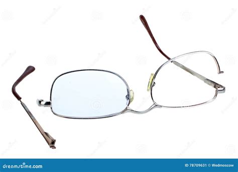 Broken Glasses Isolated On White Background Stock Image - Image of ...