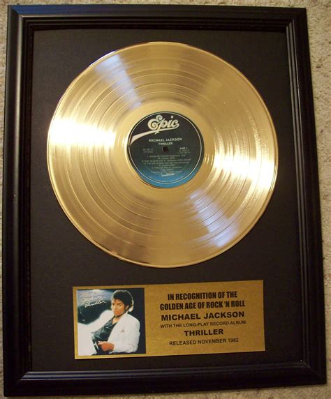 Michael Jackson "Thriller" Gold LP Record