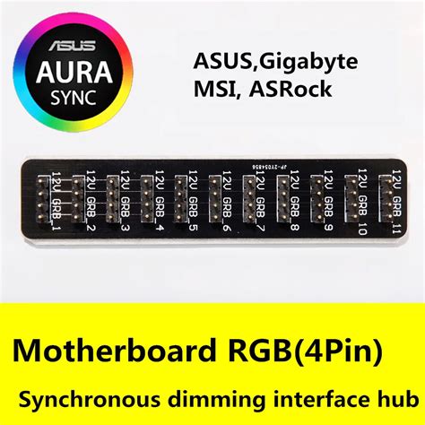 RGB HUB ASUS Motherboard AURA 12V 4 pin RGB interface 1 10 Controller ...