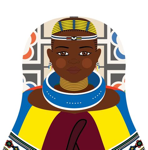 Ndebele South African Wall Art Print features cultural dress