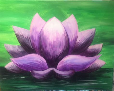 Lotus Flower Acrylic Painting at PaintingValley.com | Explore collection of Lotus Flower Acrylic ...