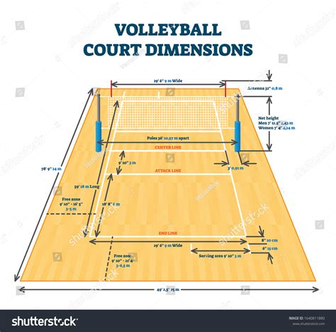 Volleyball Court Dimensions In Meters