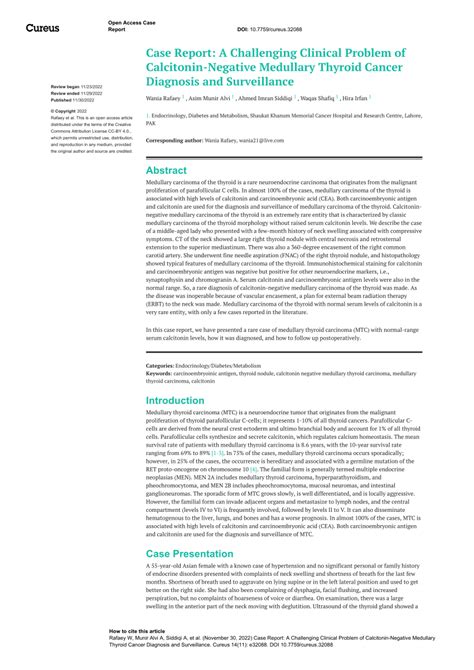 (PDF) Case Report: A Challenging Clinical Problem of Calcitonin ...