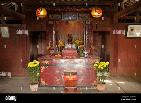 shrine inside the Japanese Covered Bridge in Hoi An Stock Photo - Alamy