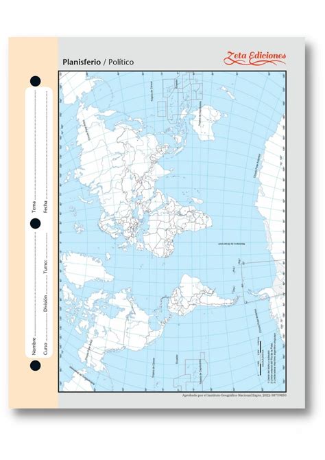 Mapa Escolar Planisferio Político (x40 unidades)