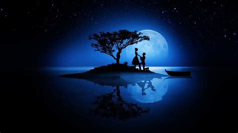 Romantic Moonlight Wallpaper