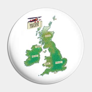 British Isles Physical Map Pins and Buttons for Sale | TeePublic
