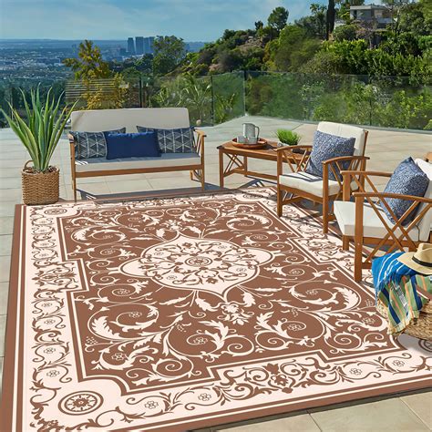 NALONE Reversible Mats, Outdoor Rugs 9x12 for Patio, Outdoor Plastic ...