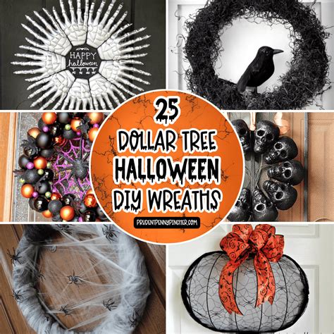 25 DIY Dollar Store Halloween Wreaths - Prudent Penny Pincher