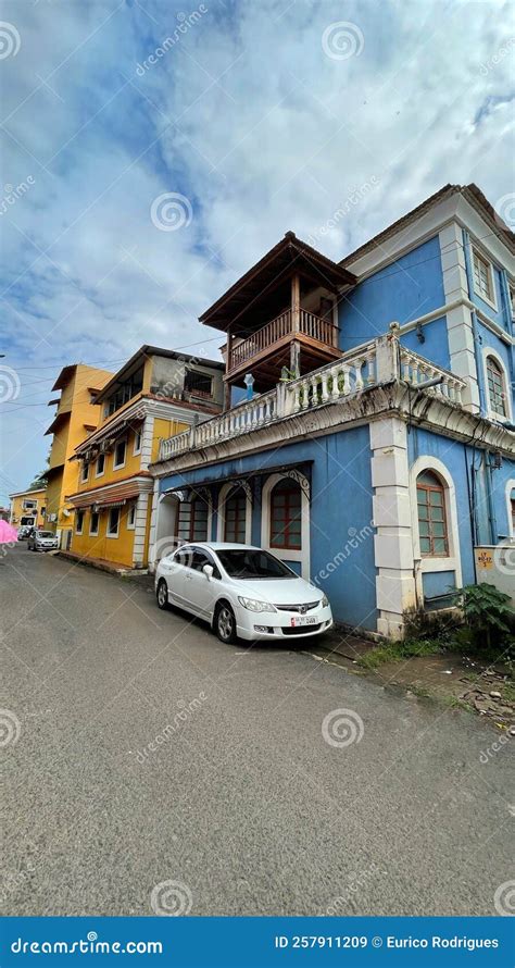 Fontainhas in Goa and Its Portugese Architecture Editorial Stock Image - Image of panaji, house ...