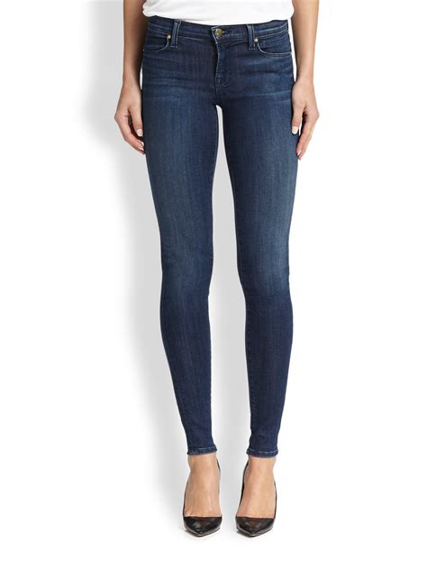 J Brand 620 Mid-Rise Super Skinny Jeans in Blue - Lyst