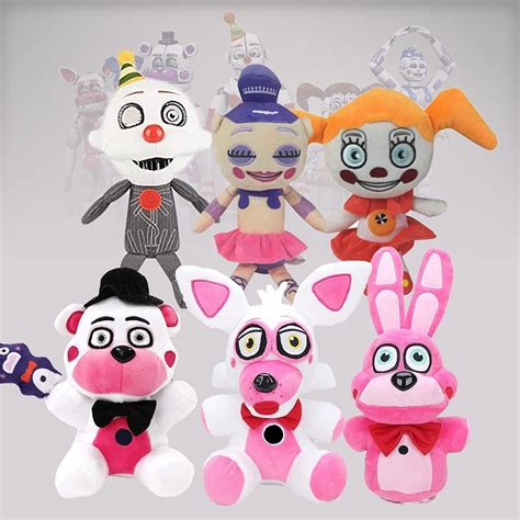 Buy 6 pcs/Set FNAF Funtime Freddy Plush, Bonbon Plush, Funtime Foxy ...