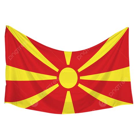 Flag Of North Macedonia, Macedonia, Flag, Mockup PNG Transparent Clipart Image and PSD File for ...