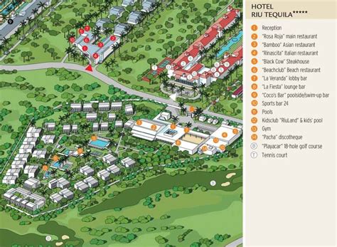 Resort Map | RIU Tequila | Riviera Maya, Mexico