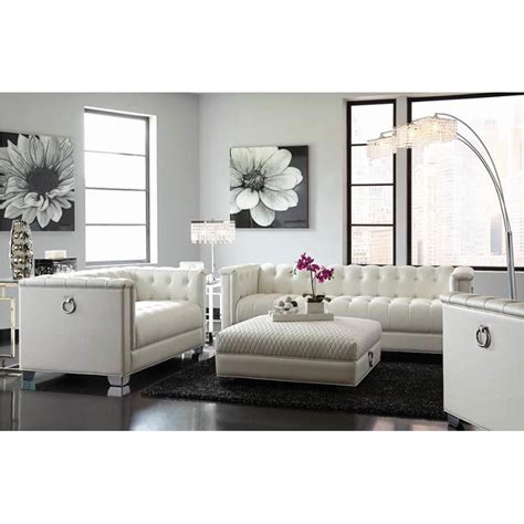 505391 Coaster Furniture Chaviano - Silver Sofa