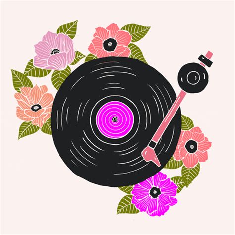 Record Player Illustration GIF by Jaclyn Caris - Find & Share on GIPHY | Vinyl record art, Vinyl ...