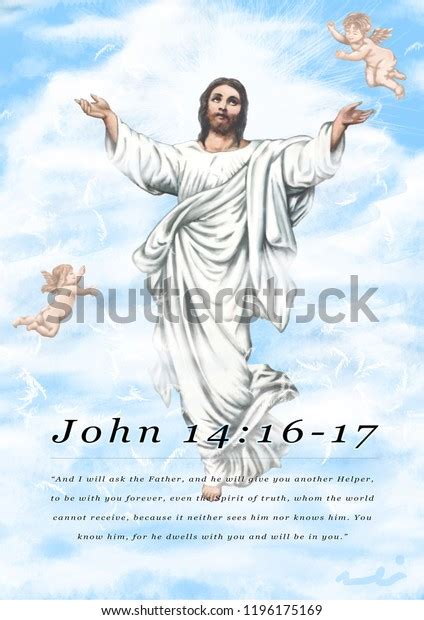 Ascension Jesus Bible Verses Stock Illustration 1196175169 | Shutterstock