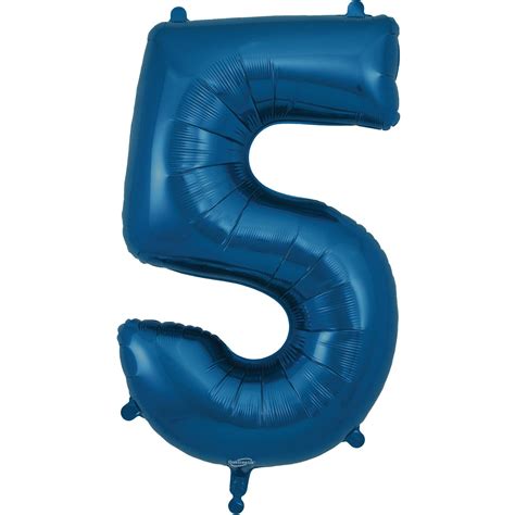 Navy Blue Number 5 Balloon – 34″ Foil – Tons Of Fun Balloons