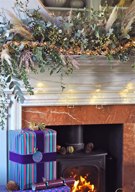 DIY Pampas Grass Christmas Fireplace Garland — MELANIE LISSACK INTERIORS