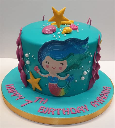 Rainbow Mermaid Icing Cake CB-NC385 – Cake Boutique