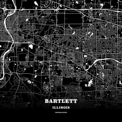 Bartlett, Illinois, USA map | Map poster, Poster template, Usa map