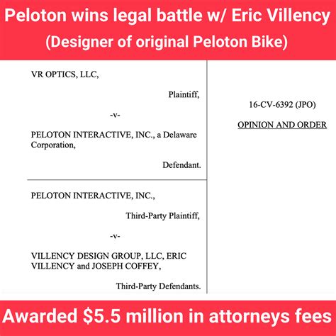 Peloton wins legal battle with Eric Villency, designer of original ...