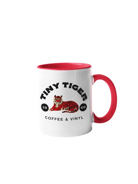 11oz Red & White Ceramic Coffee Mug, Colored Inner/Handle – Pixel Imprints