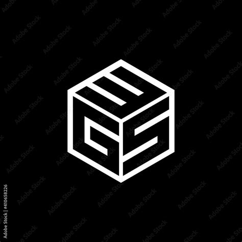 GSW letter logo design with black background in illustrator, cube logo, vector logo, modern ...