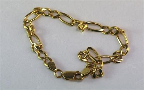 14ct yellow gold bracelet, weight approx 5.7 grams, length: 19cm - Bracelets/Bangles - Jewellery