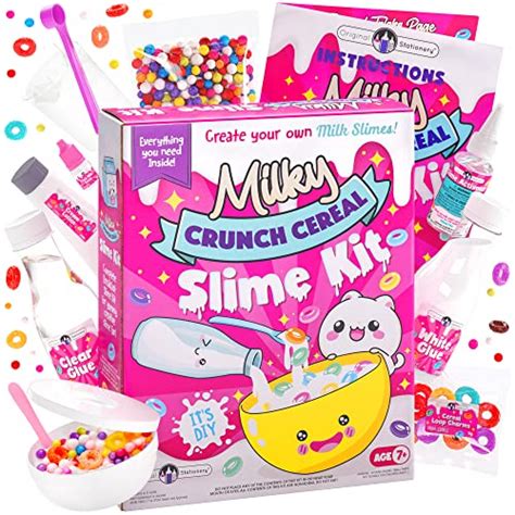 Original Stationery Milky Cereal Crunchy Slime Kit, Slime Cereal Kit to Make Really Crunchy ...