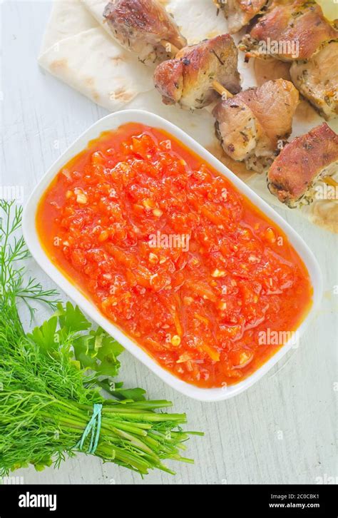 sauce for kebab Stock Photo - Alamy