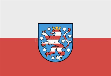 Flag of Thuringia - Germany Stock Illustration - Illustration of state, probst: 210427463