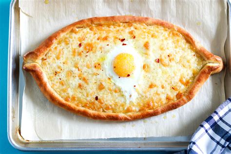 Easy khachapuri, Georgian cheese bread - SugarLoveSpices