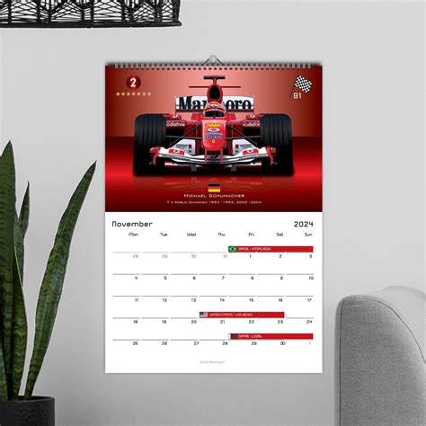 Formula 1 2024 Calendar - Racing Driver Legends Calendar F1 | eBay