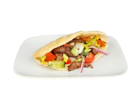 Kebab sandwich on dish — Stock Photo © marcomayer #6390543