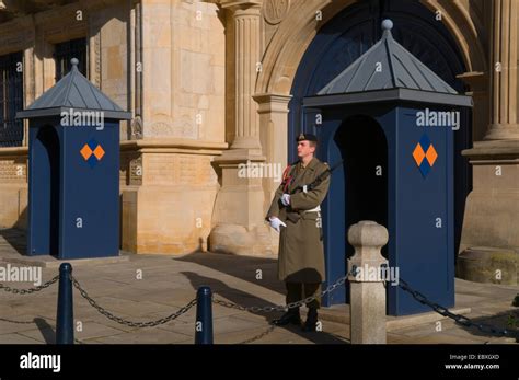 a guard in front of the Grand Ducal Palace, Luxembourg Stock Photo - Alamy