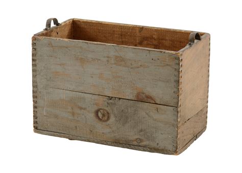 Gray rustic wooden crate