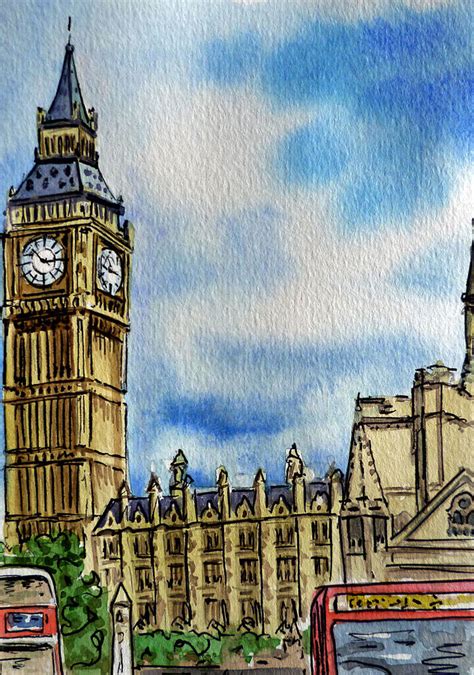 London England Big Ben Painting by Irina Sztukowski - Pixels